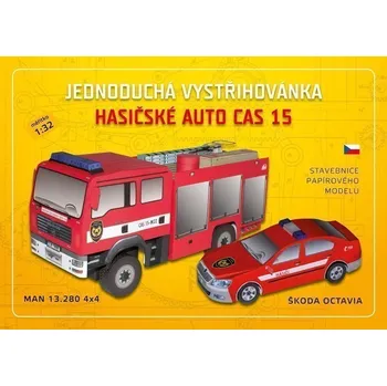 omalovánky Hasičské auto CAS 15 - Jednoduchá vystřihovánka