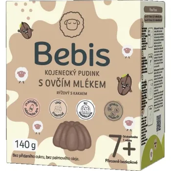 Kojenecká výživa Bebis Kojenecký pudink s ovčím mlékem rýžový s kakaem 140 g
