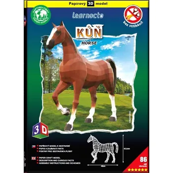 3D puzzle Kůň – Papírový 3D model/86 dílků