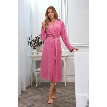 Dámské oblečení Župan L&L 2620 dlouhý M-2XL meruňka XL-171/106/114