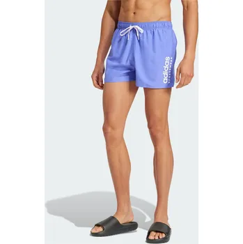 Pánské plavky ADIDAS Šortky Essentials Logo CLX S FIALOVÁ|MODRÁ