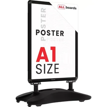 Kancelář Allboards Reklamní Áčko A1 OWZ Waterbase – ČERNÝ hliníkový rám, Z_OWZ_WATER_A1BK