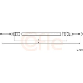 Lanko parkovací brzdy Lanovod parkovací brzdy COFLE 10.6233