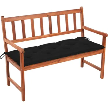 Zahradní lavice zahrada-XL Zahradní lavice s poduškou 120 cm masivní akáciové dřevo 3063790