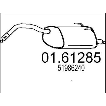 Tlumič výfuku Zadní tlumič výfuku, 01.61285
