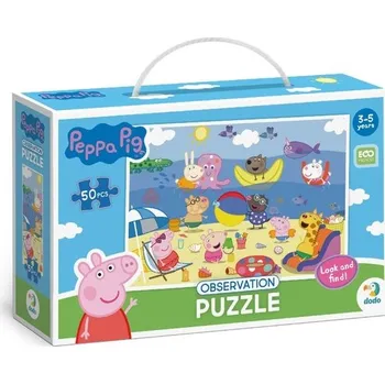 Puzzle Puzzle s hledáním obrázků Prasátko Peppa 50 dílků