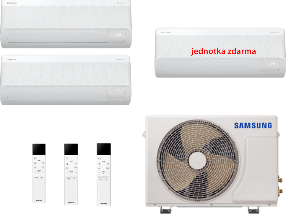 Samsung WindFree™ Comfort S2 3 x 2,5 kW + 5,2 kW