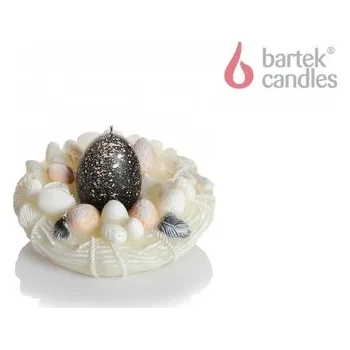 Svíčka Świeca lampion Easter Holder 135 x 70 + jajko 45 x 60 szary + tiffany, Bartek Candles