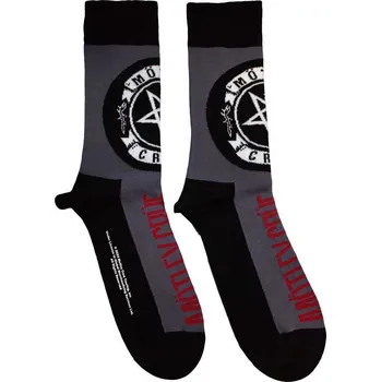 Mötley Crüe Pentagram Circle Charcoal Grey 40-45 Ponožky