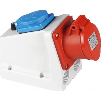 Elektrická zásuvka TP Electric 3126-605-16FR Kombinovaná zásuvka s pojistkou, francouzská 4x32A / IP44 (TP Electric 3126-605-16FR)