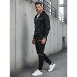 Dstreet Originální černá tepláková souprava s ozdobnými zipy