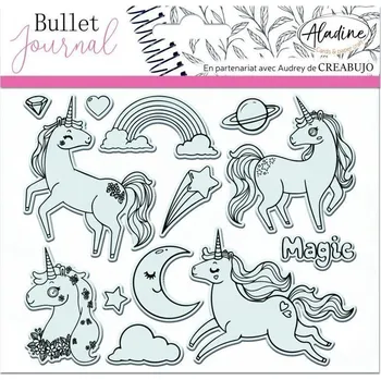 Hračka Razítka Stampo Bullet Journal - Jednorožci