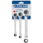 EXPERT E111115 Sada klíčů ráčnových očkových 3dílná kombi (8-19mm)