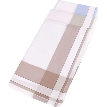 Látkový kapesník Pánský kapesník česaný exklusive, velké, 1 mix náhodných vzorů bílá