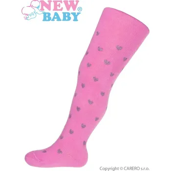 Kojenecké oblečení NEW BABY Bavlněné punčocháče 3D New Baby růžové | Velikost: 56 (0-3m)