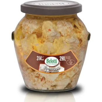 Belotti Sýr v olivovém oleji s chilli papričkou (Formaggio Al Peperoncino) 314ml