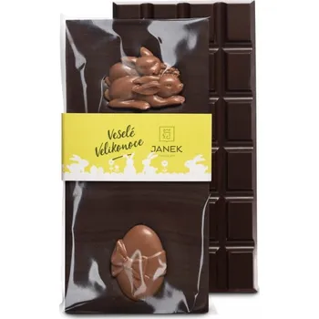 Čokoláda JANEK Hořká velikonoční čokoláda s postavičkami 95 g