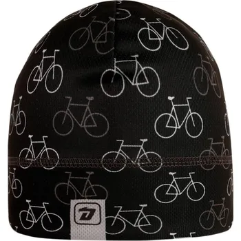 Čepice Dráče Funkční čepice - černá s motivem kola Velikost: XL 56 - 58