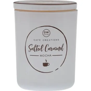 Svíčka DW Home - vonná svíčka Salted Caramel Mocha, 434 g (latte art kolekce)