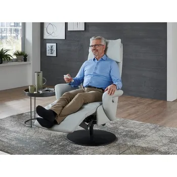 Křeslo CONNECTION 4 BALANCE relaxační kožené polohovací křeslo, varianta 2 s funkcí 3- motorovou, kardiováhou a asistencí vstávání