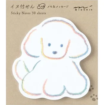 Samolepící bloček MD Samolepící bloček 70x70 Bílý pes