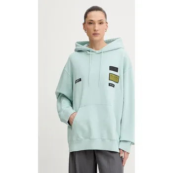 Dámská mikina Bavlněná mikina MM6 Maison Margiela S52GU0255.M25025.544 tyrkysová 60X, vel. M