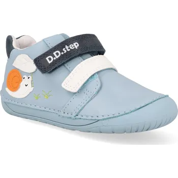 Barefoot dětské kotníkové boty D.D.step - S070-61995A světle modré Velikost: 22