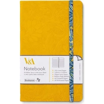 Blok Bookaroo V&A Zápisník A5 - Morris Tulip & Willow