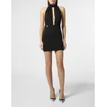PHILIPP PLEIN Koktejlové šaty 26459 Černá Fitted Fit S