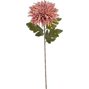 umělá květina Chryzantéma 72 cm - starorůžová/fialová žíhaná