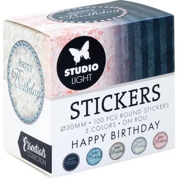 Hračka Samolepky Studio Light,&nbsp;100 ks - Vintage narozeniny