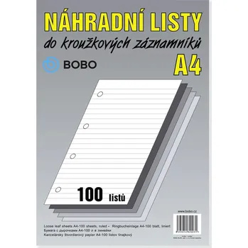 Papír Náhradní listy A4, linka, 100 listů