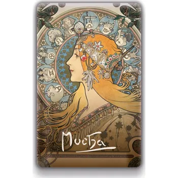 Dekorativní magnet Magnet Alfons Mucha – Zodiak, 54 × 85 mm