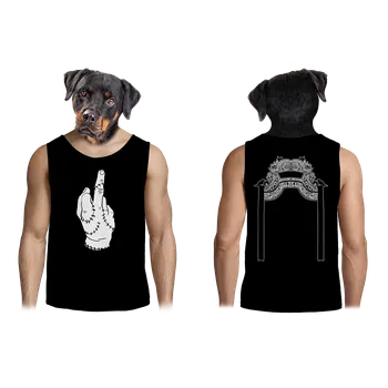 Pánské tílko Bastard Školní potisk Wednesday pánské tílko Black