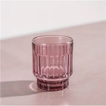 Sklenice Sklenička v růžové barvě 300ml