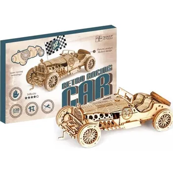 3D puzzle NiXiM Dřevěné 3D puzzle - Retro závodní auto