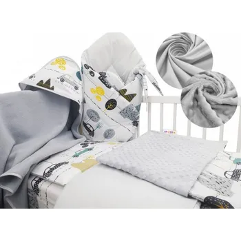 Povlečení Baby Nellys 6-ti dílná výhodná sada s dárkem pro miminko, 120 x 90 cm - Auta v aleji | Velikost povl