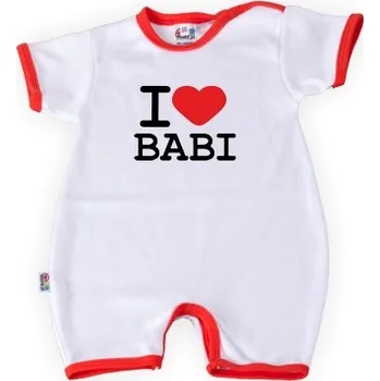 DEJNA Body kr. rukáv s nohavičkami I Love Babi | Velikost koj. oblečení: 56 (1-2m)