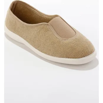 Dámské žabky Froté bačkory s pruženkou béžová 39