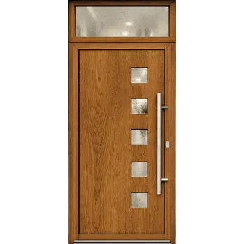 Vchodové dveře OknaDvereNaMiru.cz Vchodové plastové dveře STYL 101 + Nadsvětlík – standardní termín výroby 90 x 220 cm