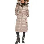 KARL LAGERFELD dlouhá zimní péřová, bunda, kabát CONTRAST hnědá AKCE XL