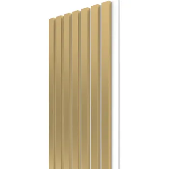 Obklad WALL CONCEPT akustický panel zlatá, bílý filc + MDF, 2750x285x21 mm, 0,78 m2