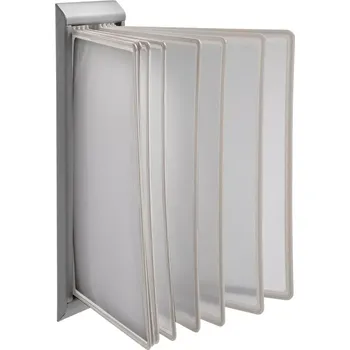 Nástěnný stříbrný kovový držák 10x šedé A4