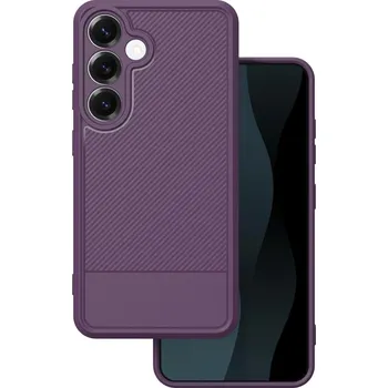 Pouzdro na mobilní telefon TFO Simple Carbon kryt pro Samsung Galaxy S25 FE fialový