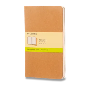 Sešity Moleskine Cahier, L, čisté, 3 ks - karton