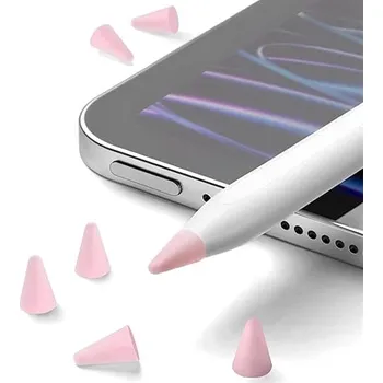 Silikonové kryty na hroty pro Apple Pencil 1 / 2 / Pro / USB-C 100 ks růžové