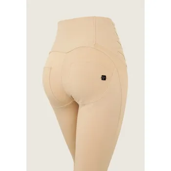 Dámské kalhoty Freddy kalhoty ve světle béžové, zapínání na zip, super skinny střih Vybraná velikost: S