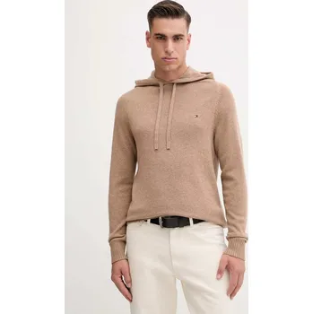 Pánský svetr Vlněný svetr Tommy Hilfiger MW0MW40438 hnědá 82X, vel. L
