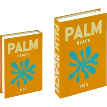 Falešná kniha s úložným prostorem Dekorativní skrytý box PALM BEACH USA s moderním designem