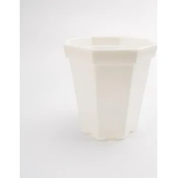 Květináč Plastový květináč 4 ks bílá S
